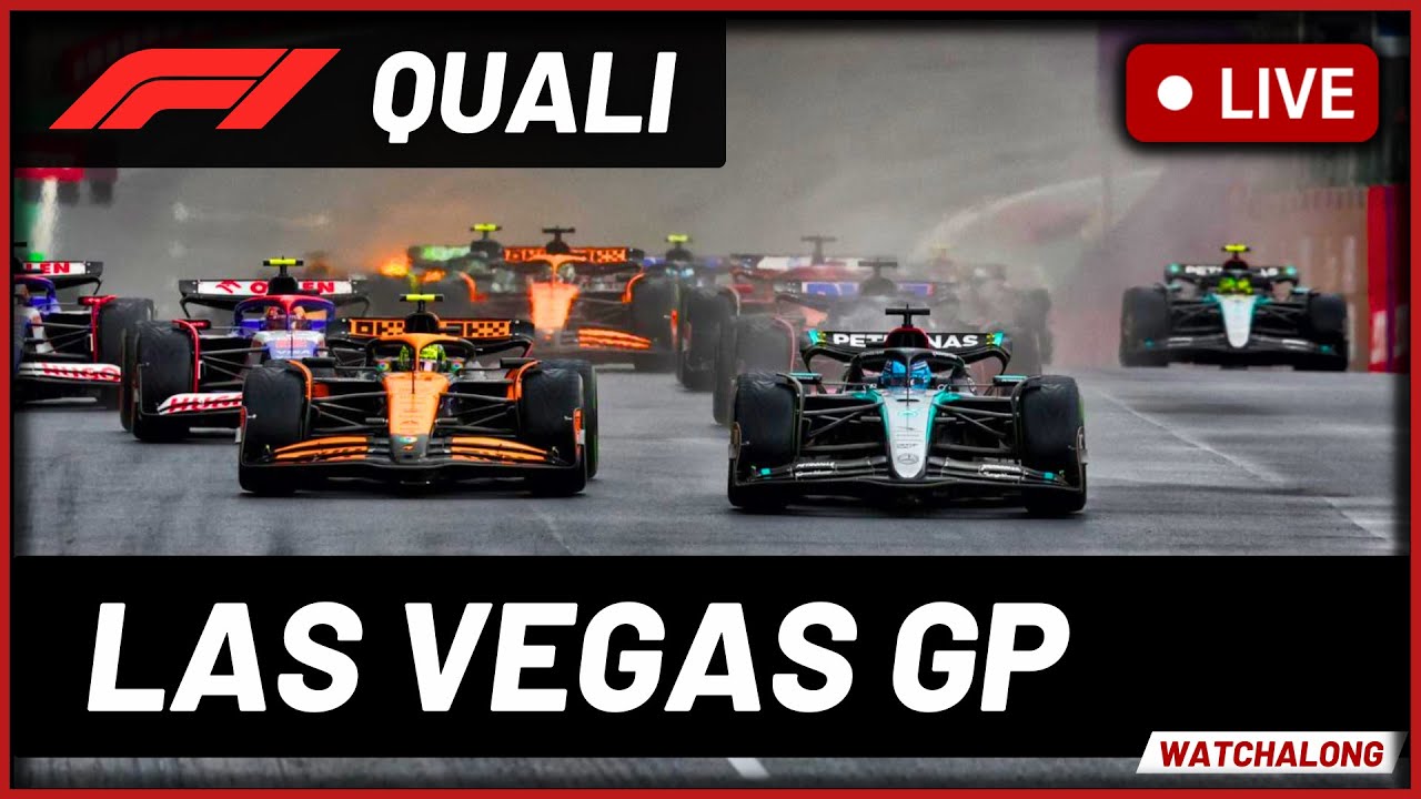 🔴F1 Live - Las Vegas GP Qualifying (⛈️ RAINING) - Full Commentary & Live Timings