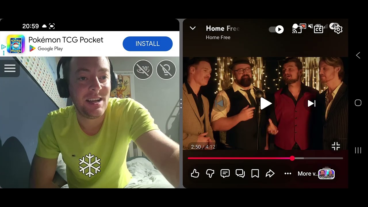 First Reaction to Home Free - The Christmas Song #reaction