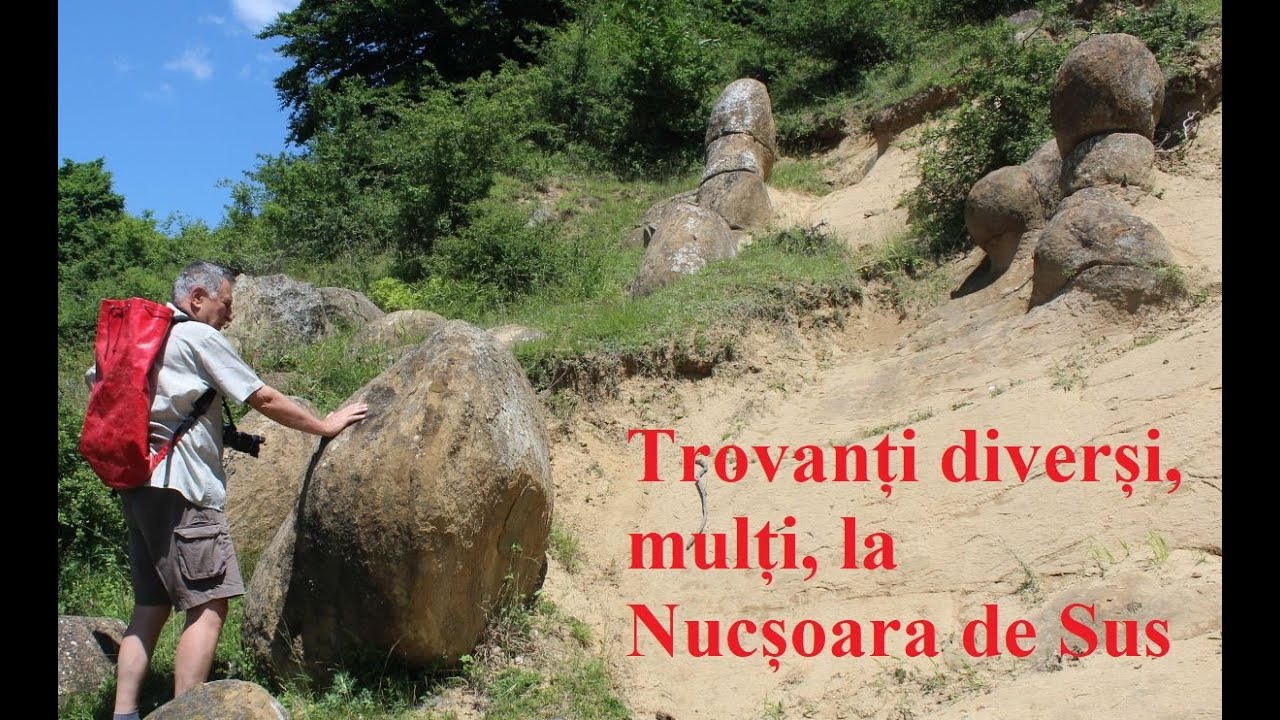 Trovanți diverși la Nucșoara de Sus, Vălenii de Munte, lângă Paraclis Sf. Martiri Brâncoveni