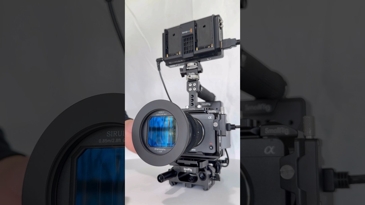 Sony fx3 anamorphic rig #fx3 #smallrig #camerarig #sonyfx3  #filmmaking #cinematography #anamorphic