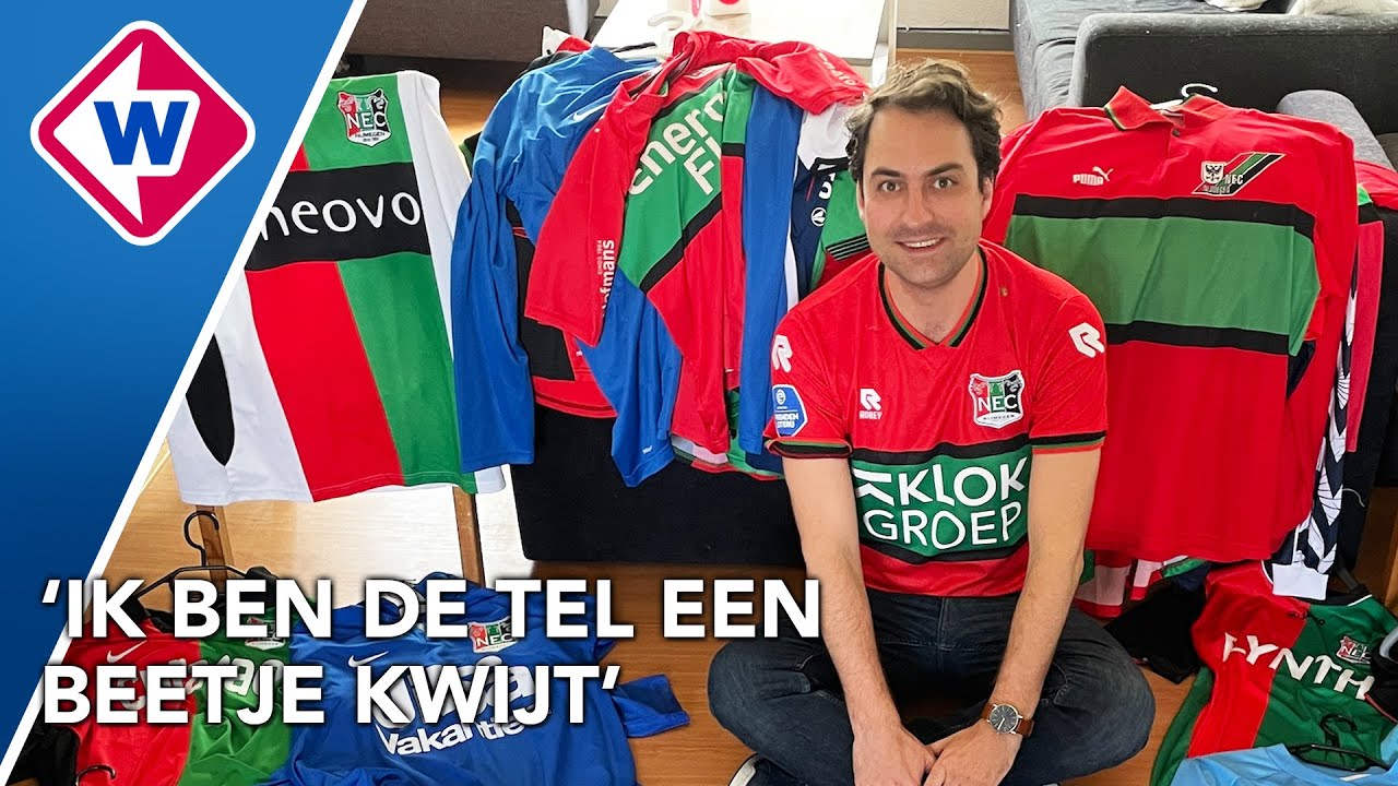Superfan heeft 75 NEC-shirts voor bekerfinale tegen Feyenoord