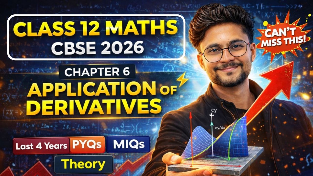 Application of Derivatives One Shot 🔥part 2 | Class 12 Maths Chapter 6 | CBSE 2026 | PYQs + MIQs