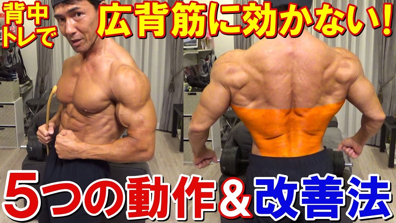 背中のトレーニングで広背筋に効かない動作5選！効果的に広背筋を鍛えるやり方やマッスルコントロールの練習法も解説