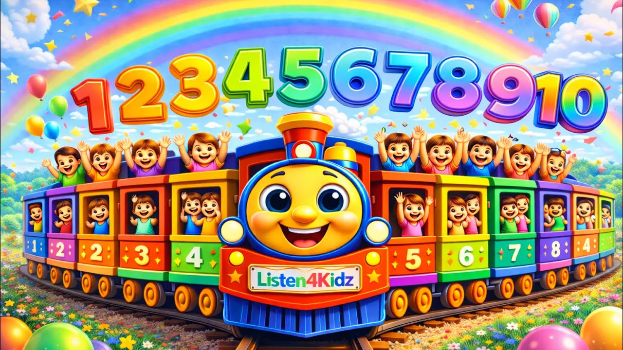 Counting 1 to 10 Train Song 🚂 | Numbers Learning for Kids | @Listen4Kidz 