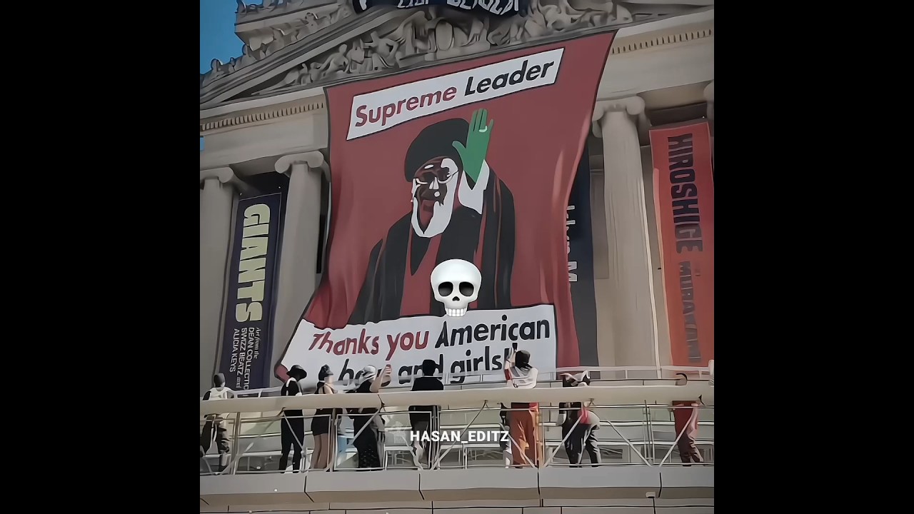 Ayatollah Khamenei Banner in America😨🤯🥶 [ Imam Khamenei EDIT #shorts #ytshorts #iranpower #gaza