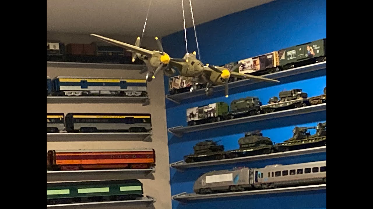 How I hung a model airplane above my layout