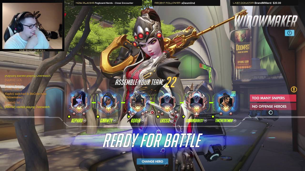 [S2: 3779] Kephrii - Widowmaker - Numbani (Ft. Lassiz, Korea, TimTheTatman, Gnaw, Logandabest)