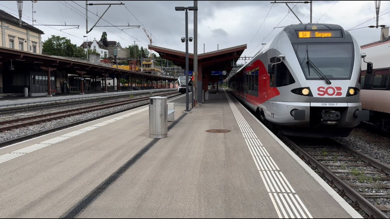 Bahnverkehr in St. Gallen St. Fiden (22.06.2024)