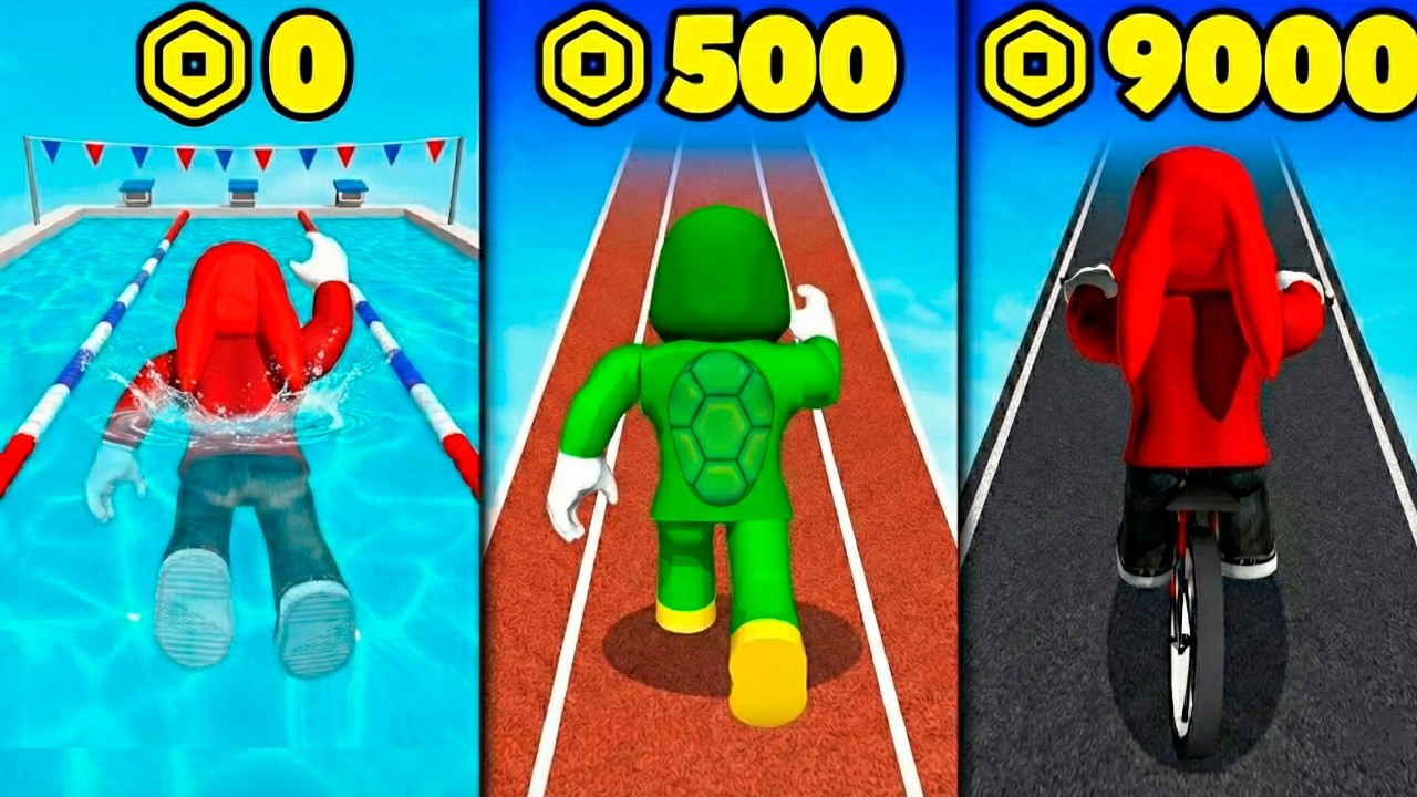 JJ and Mikey Upgrading Noob To GOD in Roblox Triathlon Simulator! Maizen