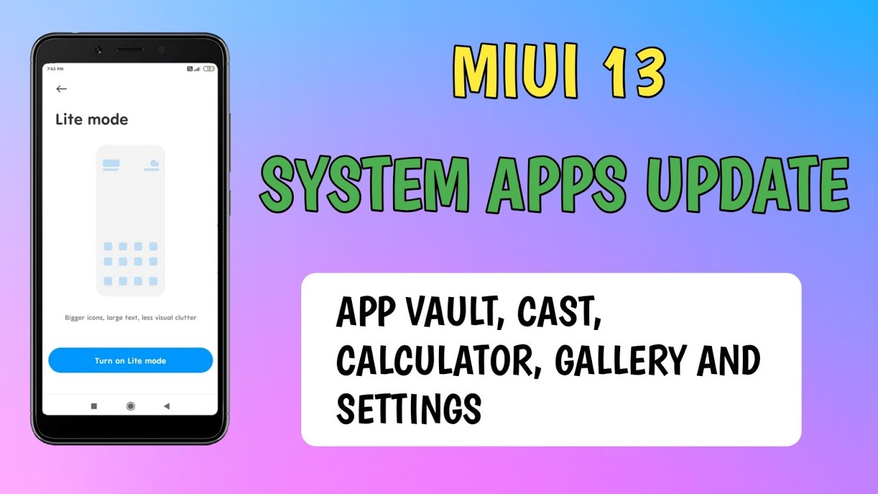 Miui 13 System Apps | Miui 13 Apps Download | Miui 13 System Apps Update | Gallery, App Vault & More