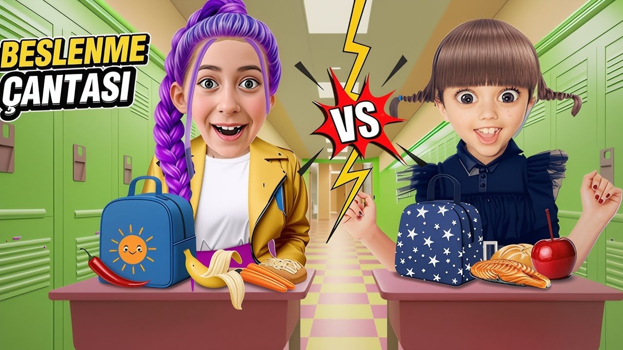 K-POP RUMİ ve JOEY BESLENME ÇANTASI CHALLENGE!! PELİNSU ESMA'YI AĞLATTI 