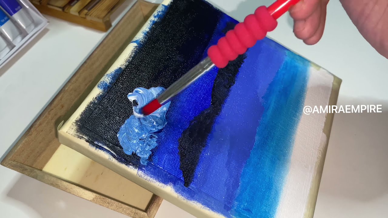 RELAXING OIL PAINTING DAY 1 | BEFORE THE STORM | AMIRA EMPIRE