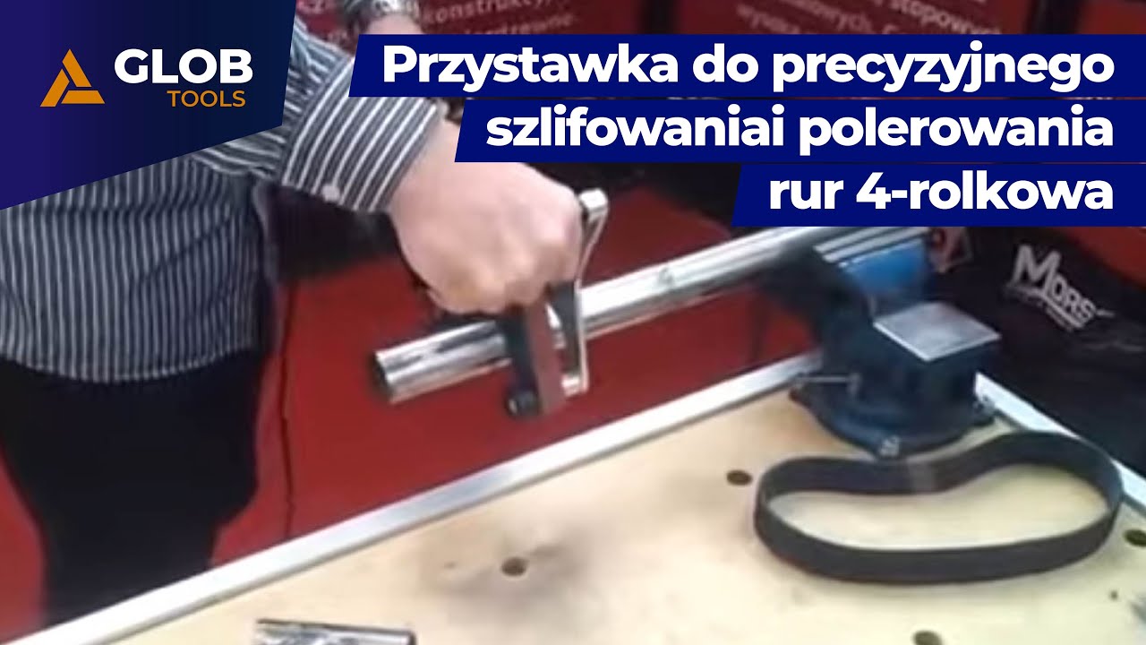 Przystawka do precyzyjnego szlifowania i polerowania rur 4-rolkowa