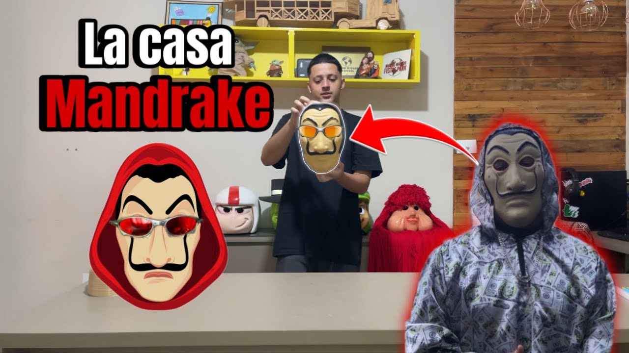 Máscaras do la casa de papel mandrake | Tutorial como chavear sua máscara