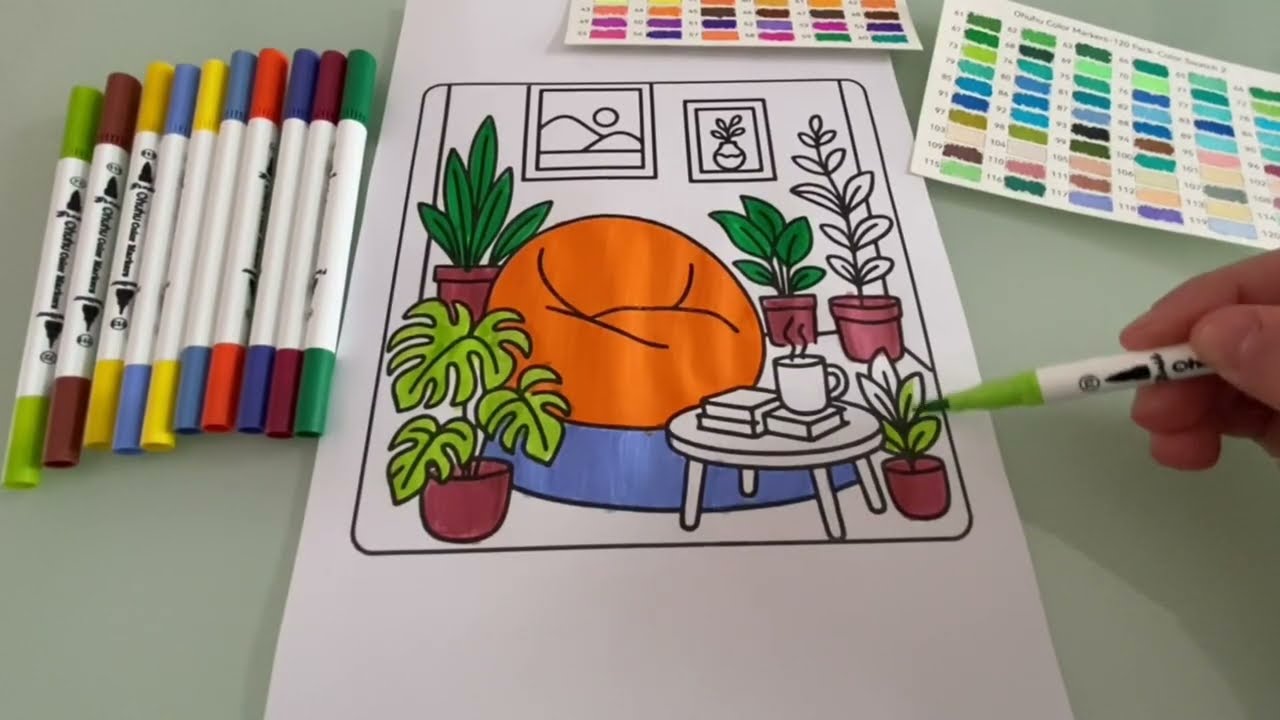 Satisfying ASMR Coloring 🎨 Relaxing Marker Sounds for Sleep