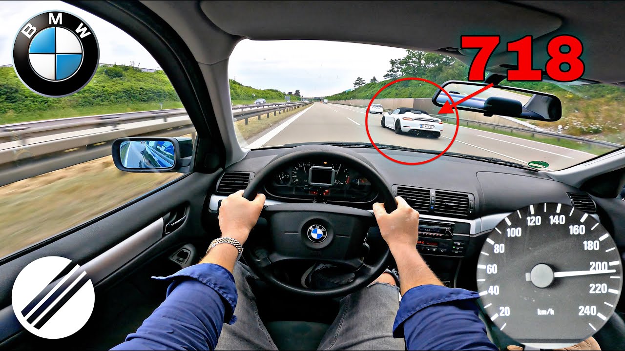 BMW E46 318i TOP SPEED DRIVE ON GERMAN AUTOBAHN 🏎