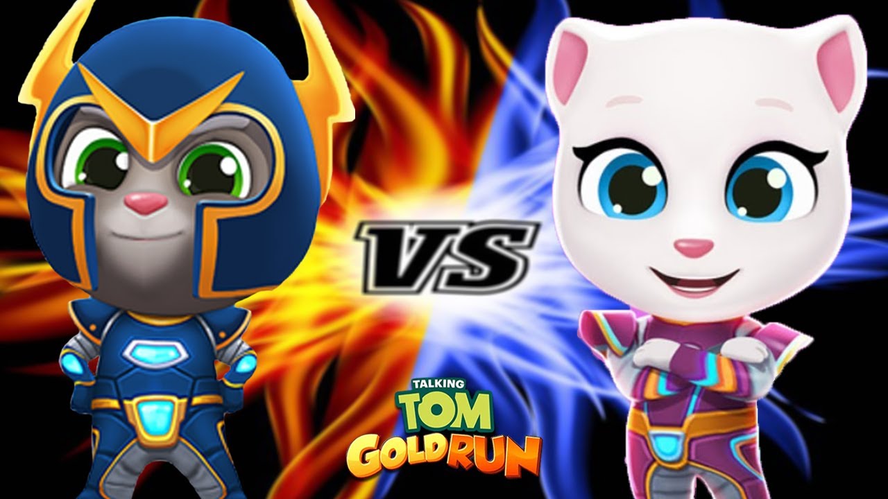 TALKING TOM GOLD RUN Android Gameplay - HYPER TOM VS CYBER ANGELA Run,colliect and get rewards!