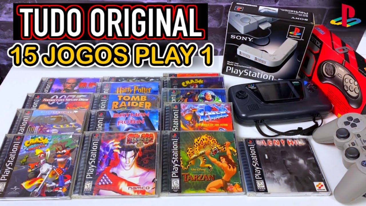 OLHA ESSE LOTE QUE EU COMPREI... 15 JOGOS de Ps1 ORIGINAL, SEGA GAME GEAR (Playstation 1)