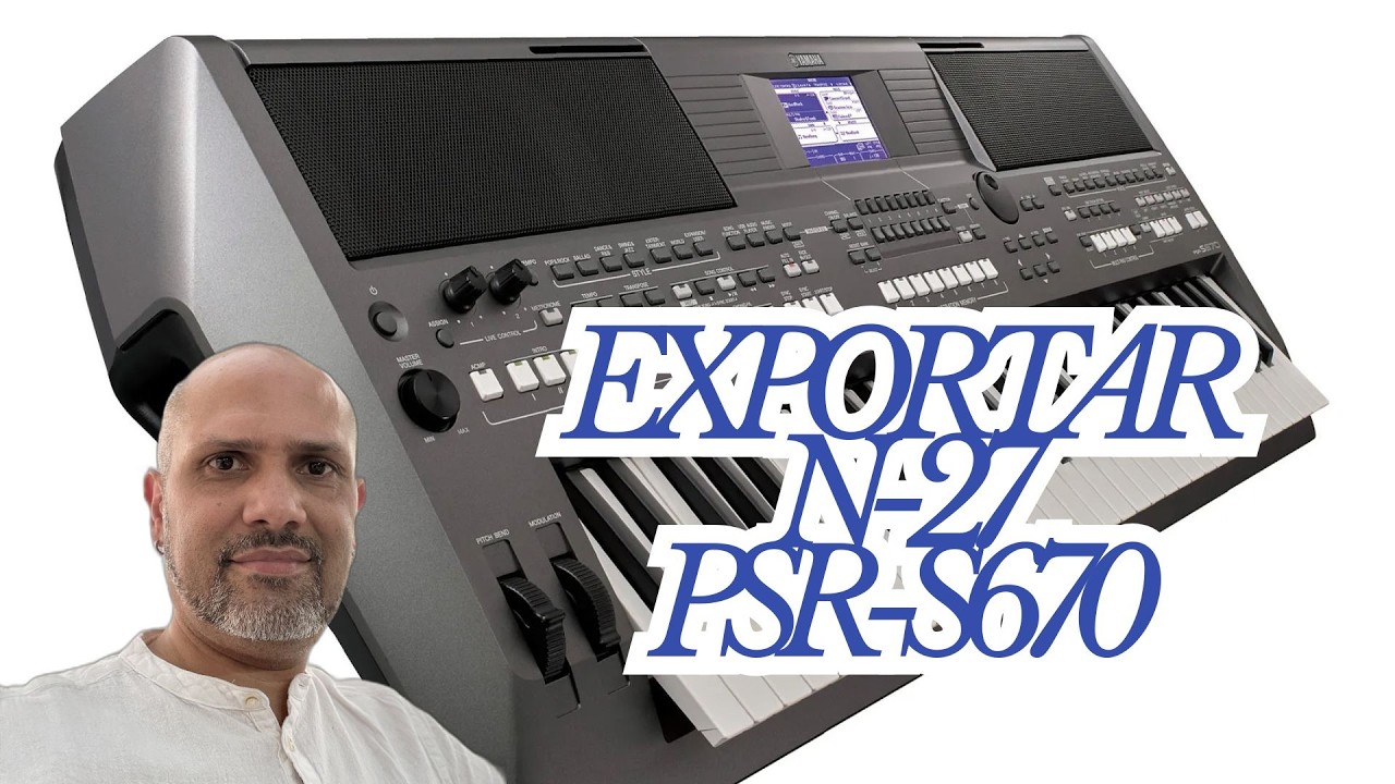 Como exportar salvar extrair o arquivo N27 do yamaha PSR-S670 #s670 #yamaha #psr