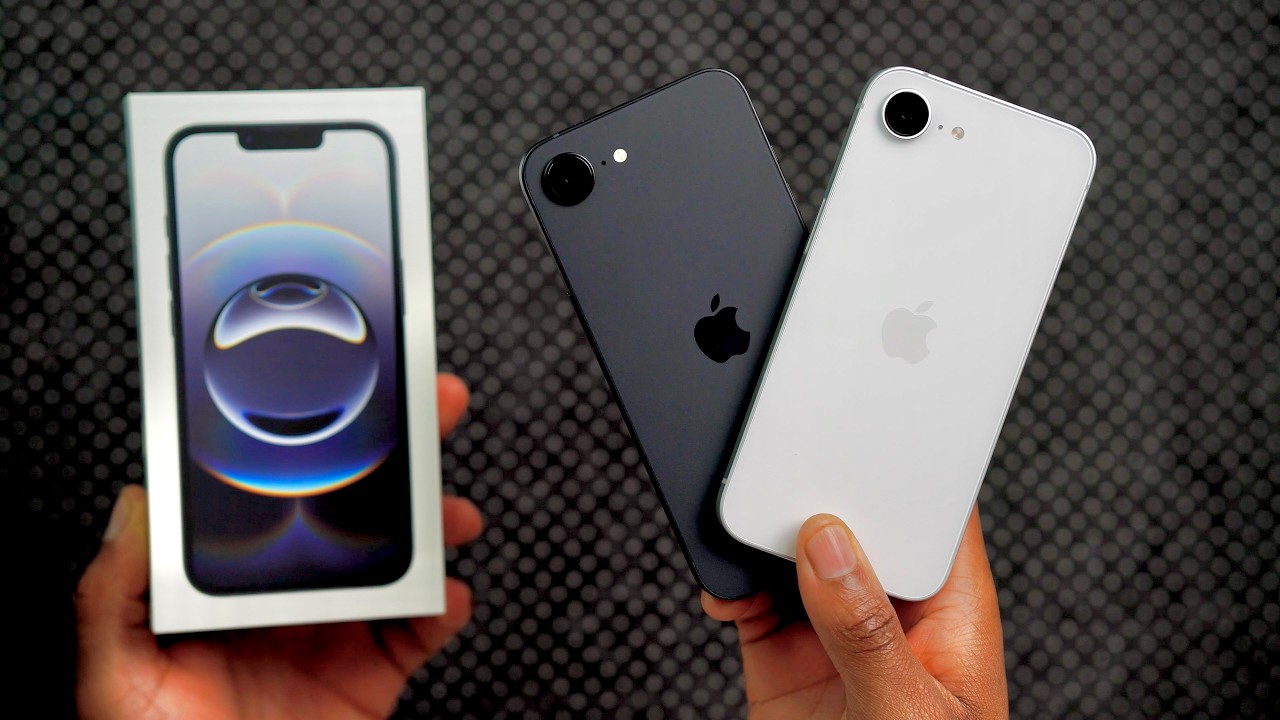 iPhone 16e чёрно-белый — распаковка, настройка, сравнение ИИ и обзор