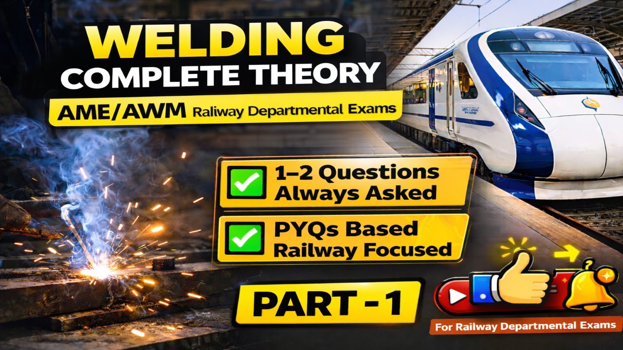 Welding Complete Theory  | AME / AWM Railway Departmental Exam | Part-1