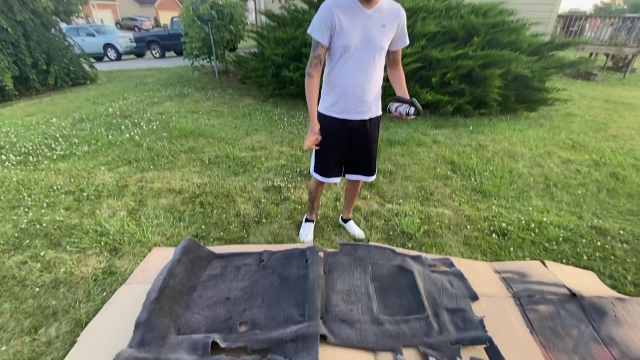 How To Paint Carpet Using Spray Paint EK Civic