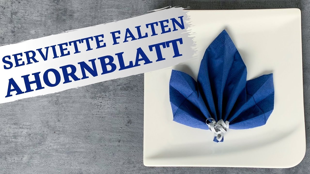 🍁DIY – Serviette falten | Ahornblatt | Herbst