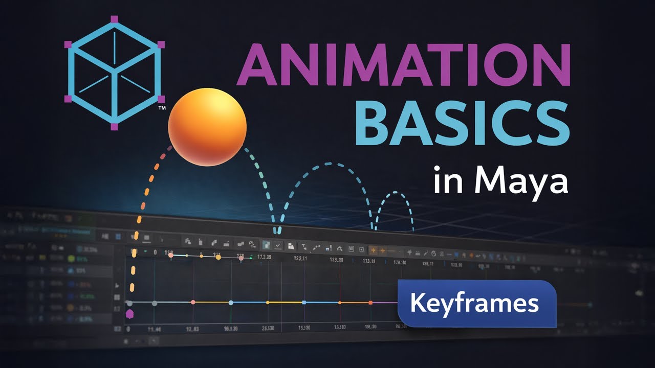 Maya Animation Basics – Keyframes, Timeline & Your First Bouncing Ball