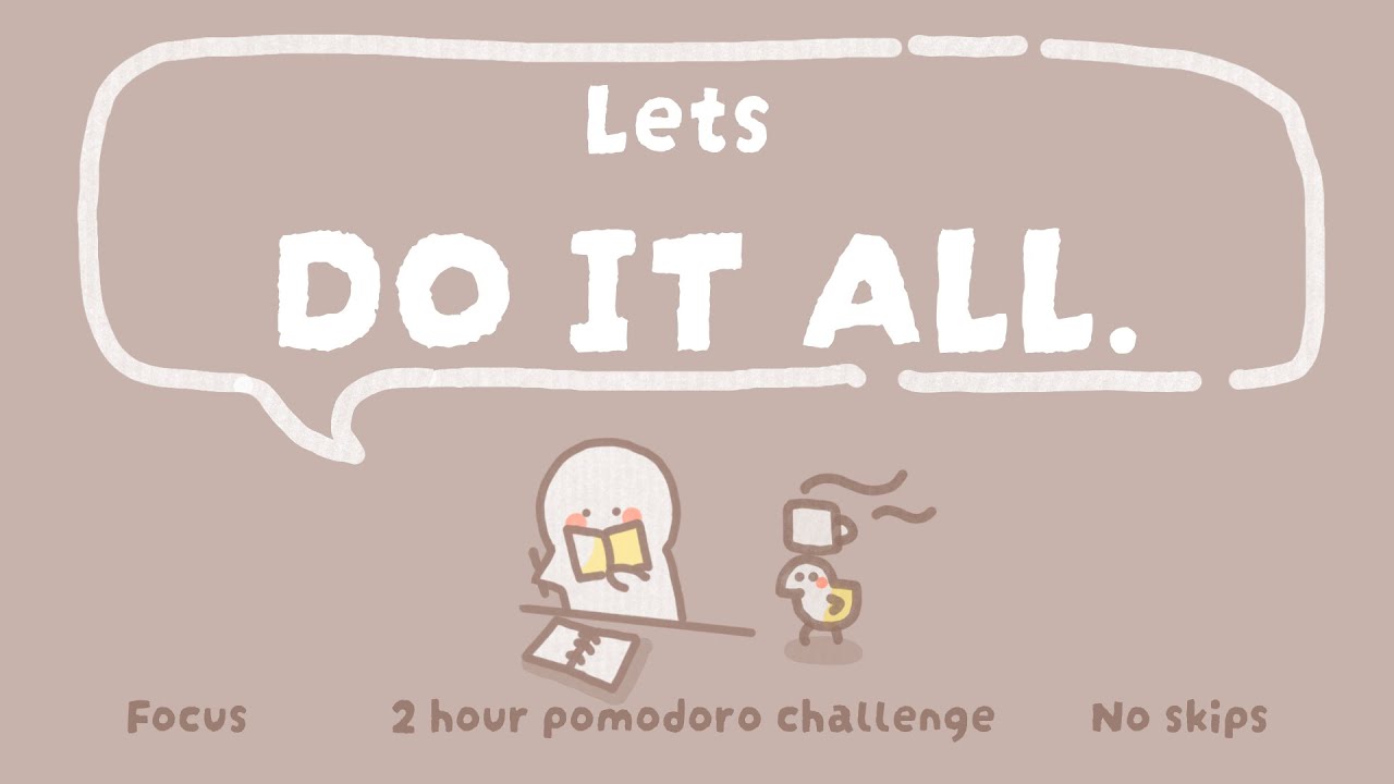2 hour Pomodoro Challenge | 50/10 Session | Lofi | Focus, No skips, No excuses!