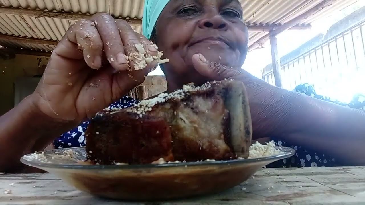 Costeleta assada na brasa 