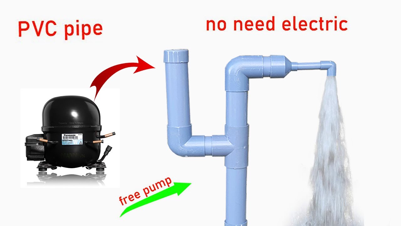 I turn PVC pipe into a water pump no need electric power, creative prodigy #71