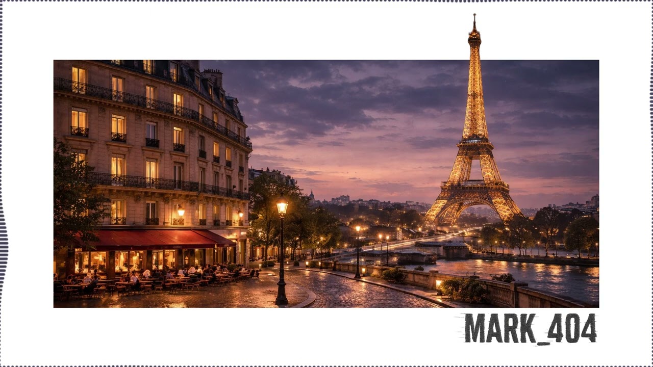 Paris Evening Chill Radio | Lo-Fi Café Nights Instrumental City Ambience – MARK_404