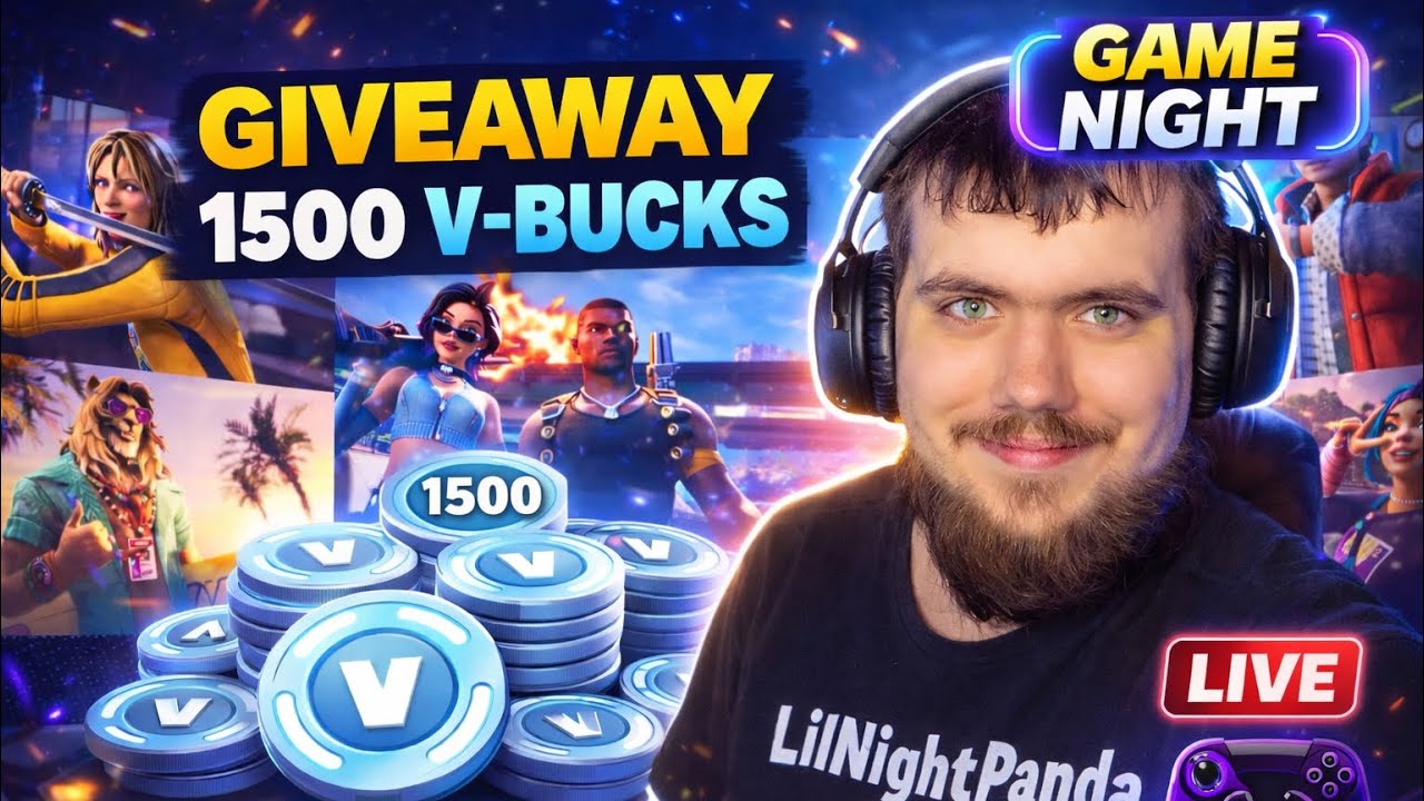 Fortnite Game Night w/chat| 1500 V-Bucks Giveaway