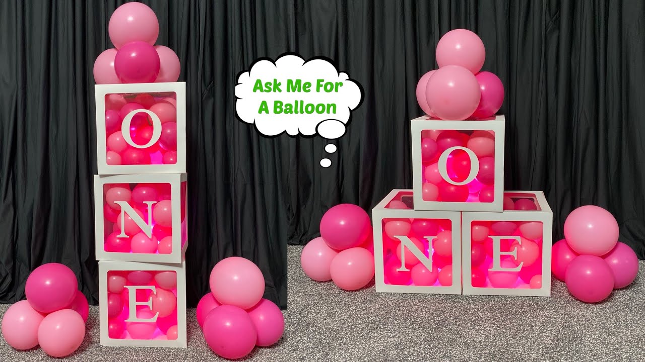 Letter Boxes ONE Balloons With Lights