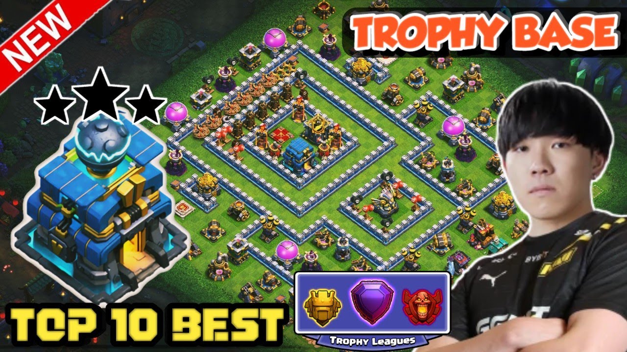 TOP 10 NEW  TH12 TROPHY BASE + REPLAY || TH12 TROPHY PUSHING BASE + LINK || ANTI 3 STAR BASE 2024