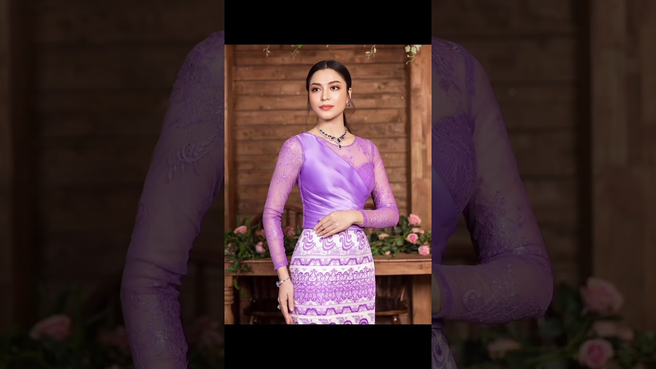 #maygraceparry #myanmartraditionaldress #burmesedress #myanmarcelebrity