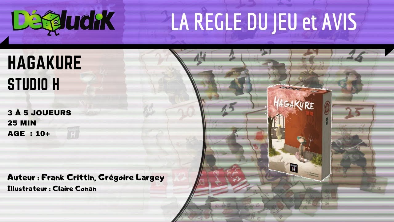 Hagakure - Règle du jeu et avis - Studio H