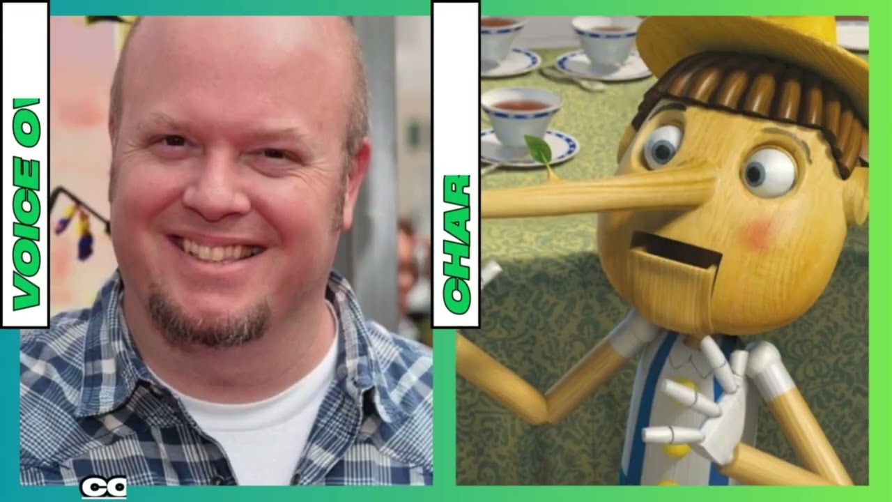 comparison Shrek the third character and their voice over