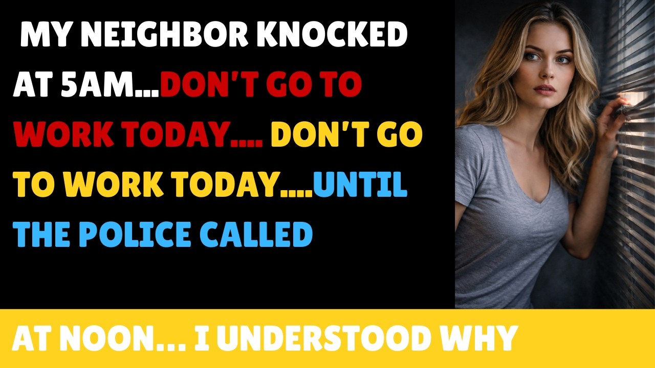 My Neighbor Knocked At 5AM And Said: “Don’t Go To Work Today.” At Noon… I Understood The Warning