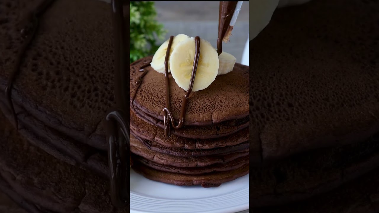 Vegan Chocolate Pancakes | No Egg No Milk No Butter Pancakes #chocolatepancakes  #egglesspancakes