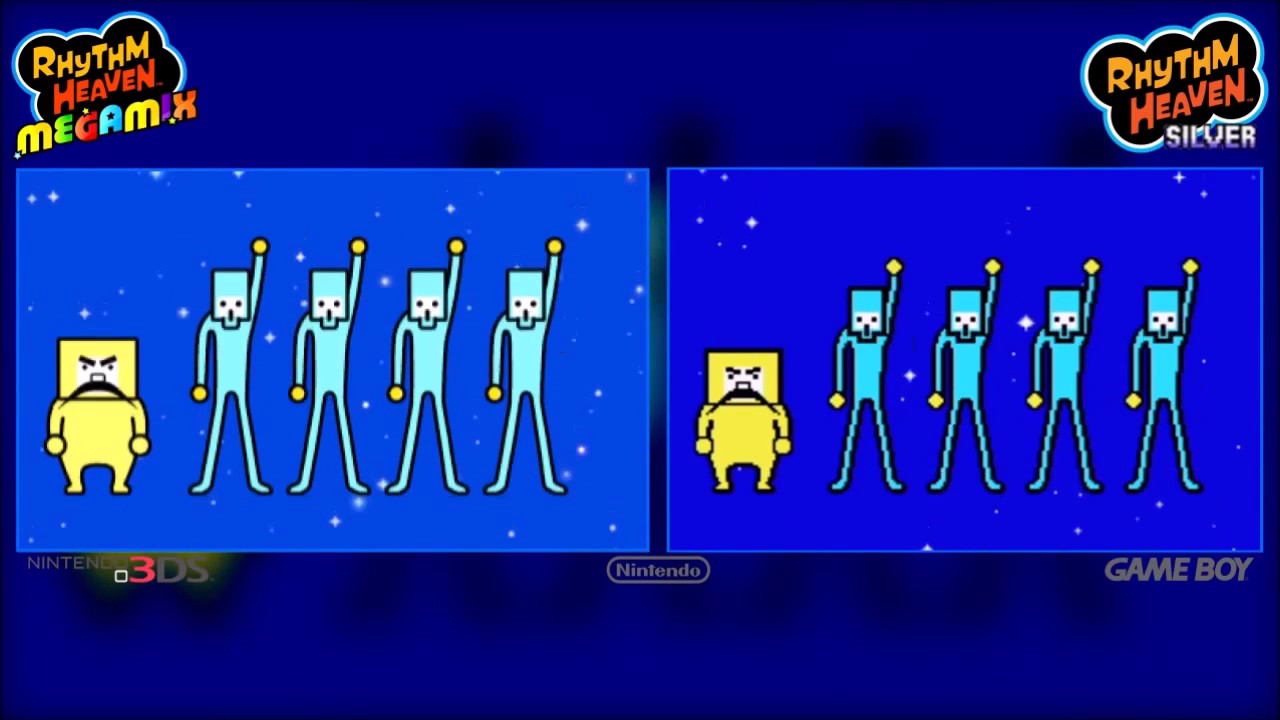 AIR GAME | 60FPS Space Dance 3DS vs GBA Rhythm Heaven