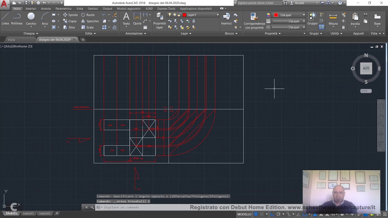 tavola del 06 04 2020 proiezioni ortogonali con l'ausilio dello strumento autocad