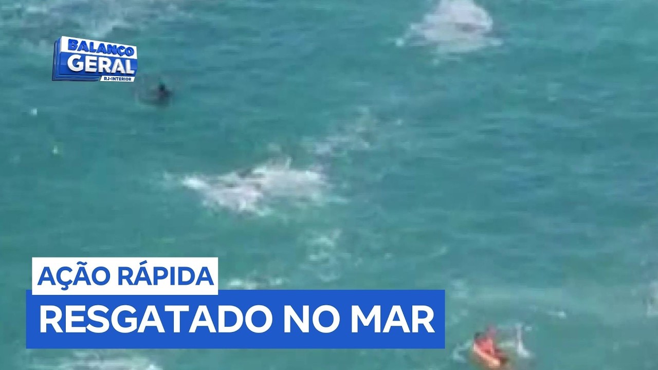 Guarda-vidas resgatam homem que caiu em pedras e foi parar no mar em Cabo Frio (RJ)