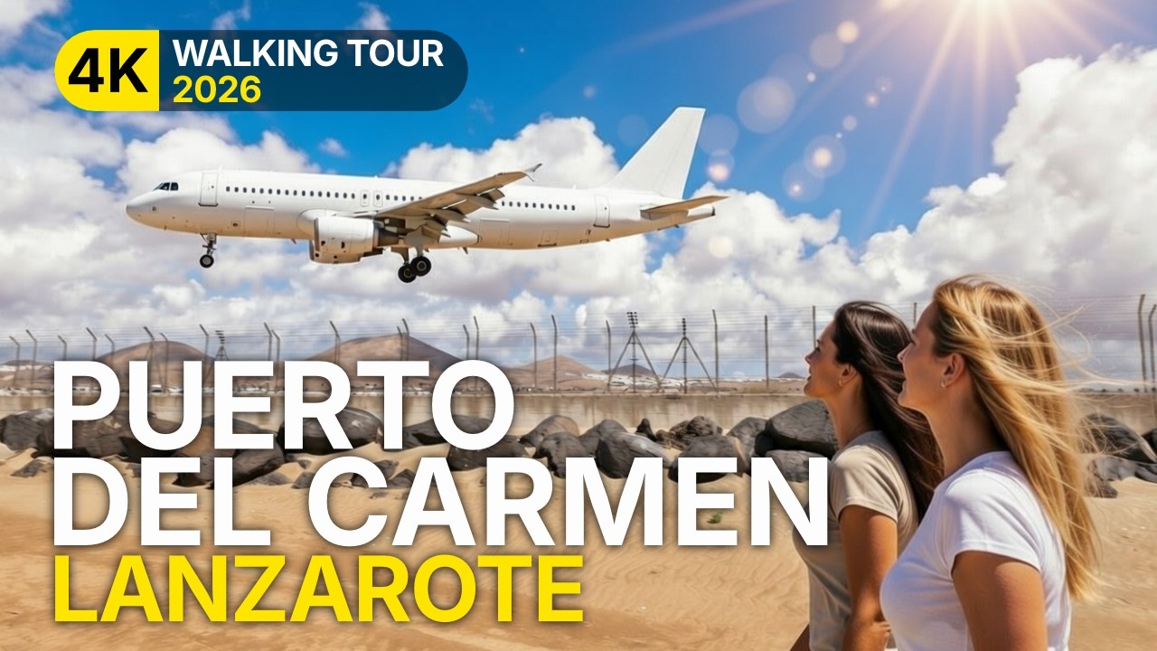 Plane Spotting Walk at Lanzarote Airport Beach Promenade ✈️ Puerto del Carmen 2026