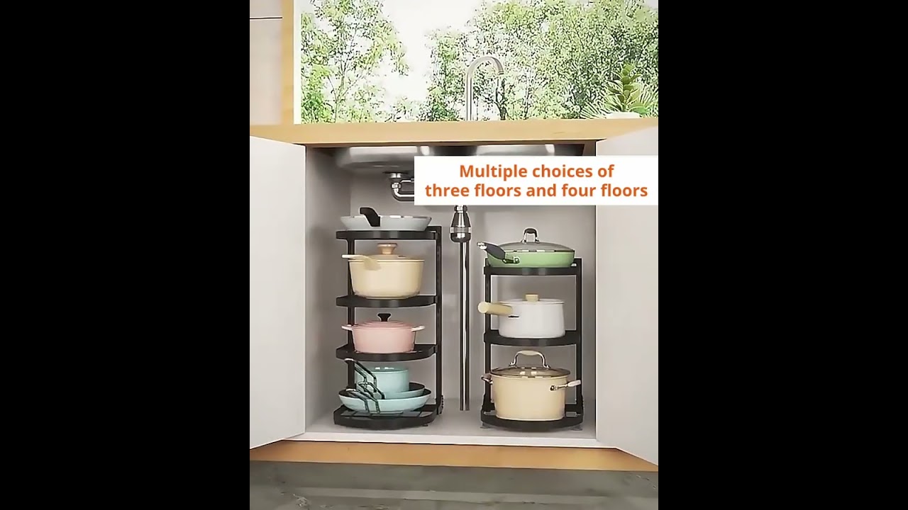 Joybos® 4-Layer Movable Kitchen Storage Multifunctional Household Shelf F128
