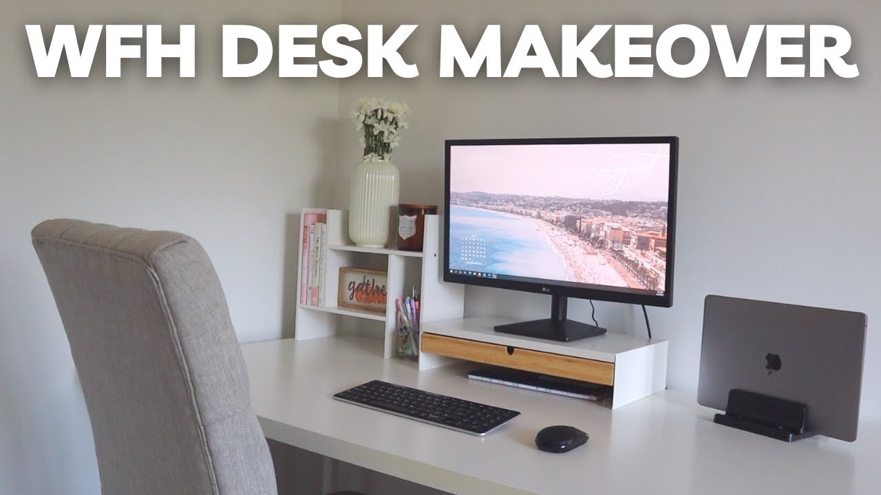 wfh desk makeover ✨ aesthetic, ergonomic & budget- friendly