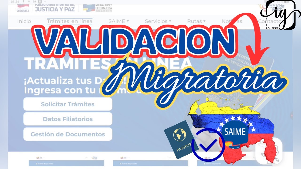 Validación Migratoria en Saime Paso a Paso