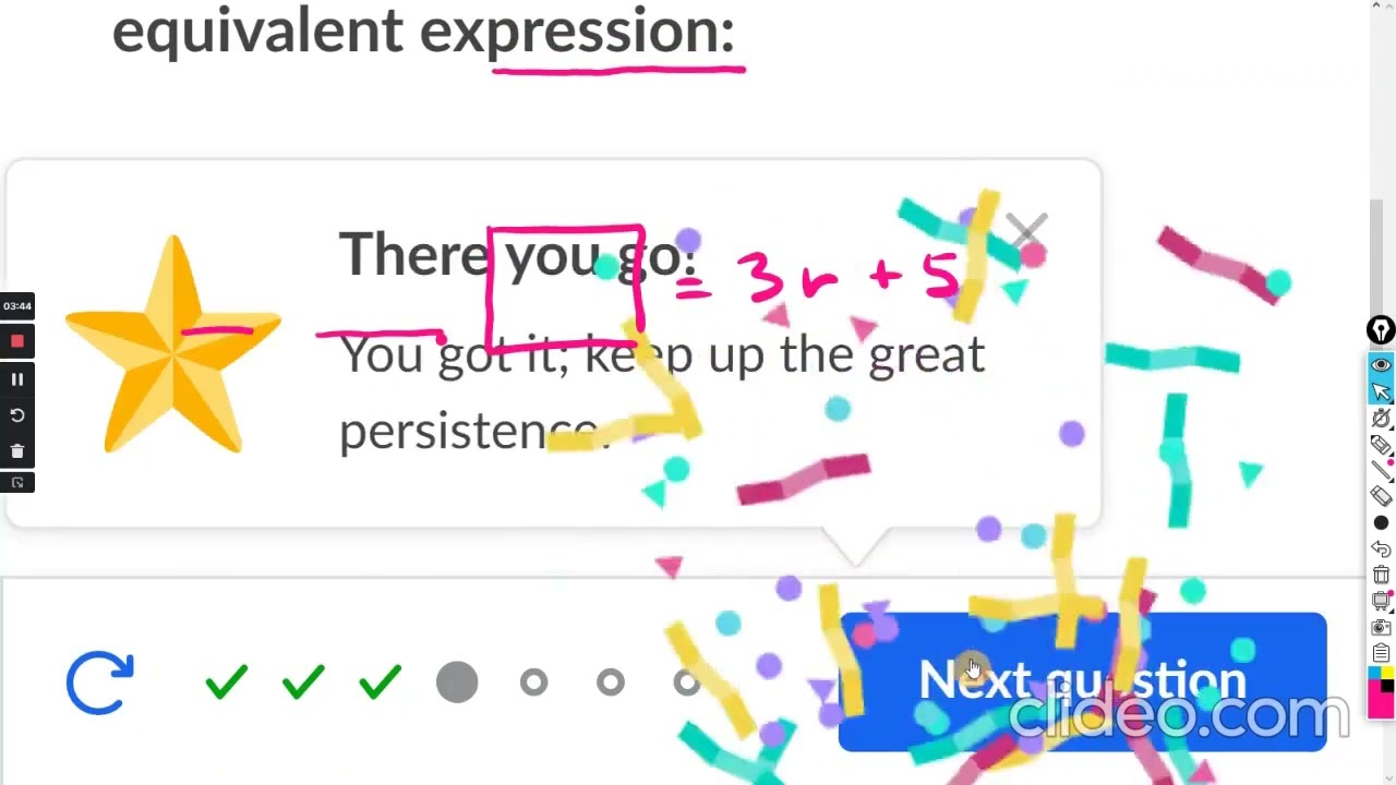 Combining like terms with negative coefficients : Khan Academy