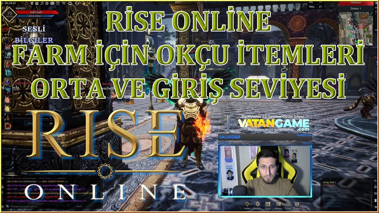 RİSE ONLİNE  FULL DETAYLI OKÇU REHBER - Farm için Okçu İtemleri Orta ve Düşük Seviye-SesliBilgilerTR