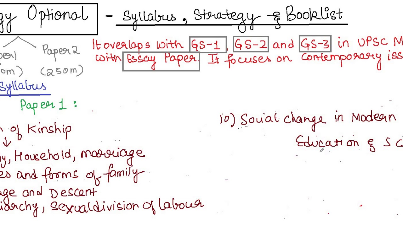 Sociology Optional : Syllabus and Booklist by Arpita Sharma